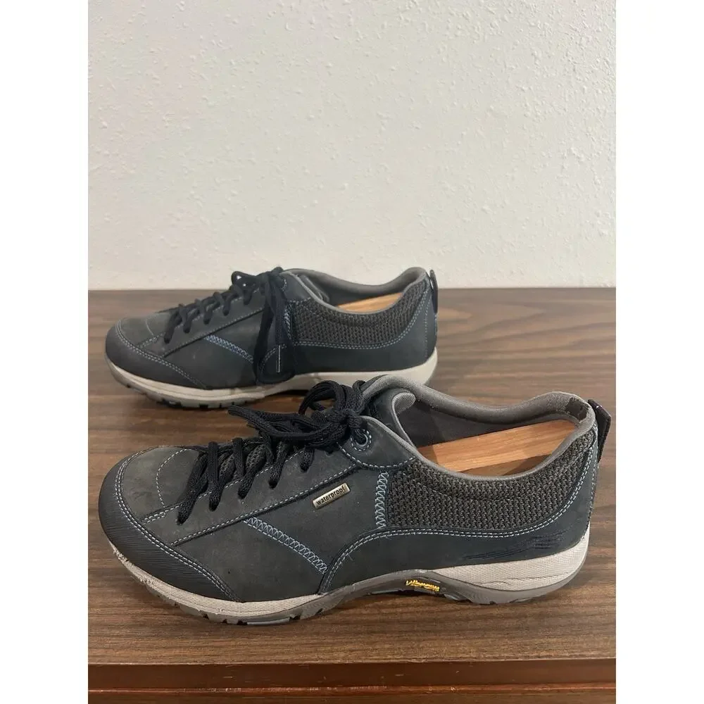 Dansko Paisley Sneakers Womens Size 40 Navy Waterproof‎ Vibram Leather Mesh